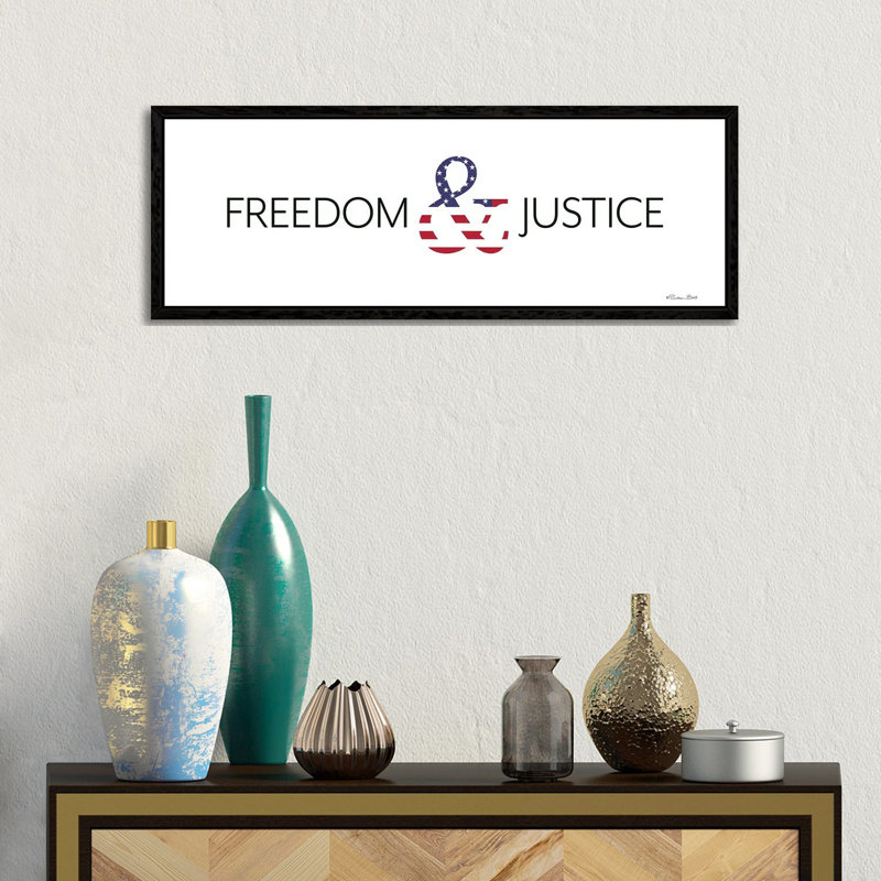 Freedom & Justice by Susan Ball - Panoramic Gallery-Wrapped Canvas Giclée on Canvas, Wrapped Canvas, 30.48cm H x 91.44cm W