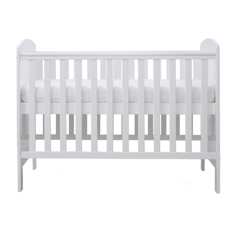 Coleby Mini Cot Bed and Premium Sprung Mattress - White