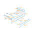 Lit plateforme avec éclairage DEL et lit gigogne simple, bureau-678787670-678787668