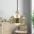 16"H Sorrento Teardrop Hand Finished 1-Light Metal Pendant