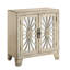 Armoire console au fini blanc antique