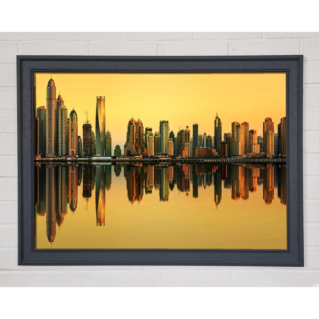 Gerahmtes Wandbild Golden Reflections