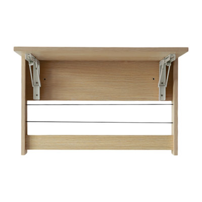 Bureau mural pliant avec rangement pour livres