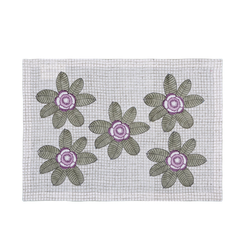 Elephant Apple Flowers Table Placemat 14x20 Inch, Green