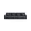 Canapé modulaire en velours côtelé de 135 po de largeur avec siège moelleux en mousse Lazar, capacité de 4 personnes-129588847