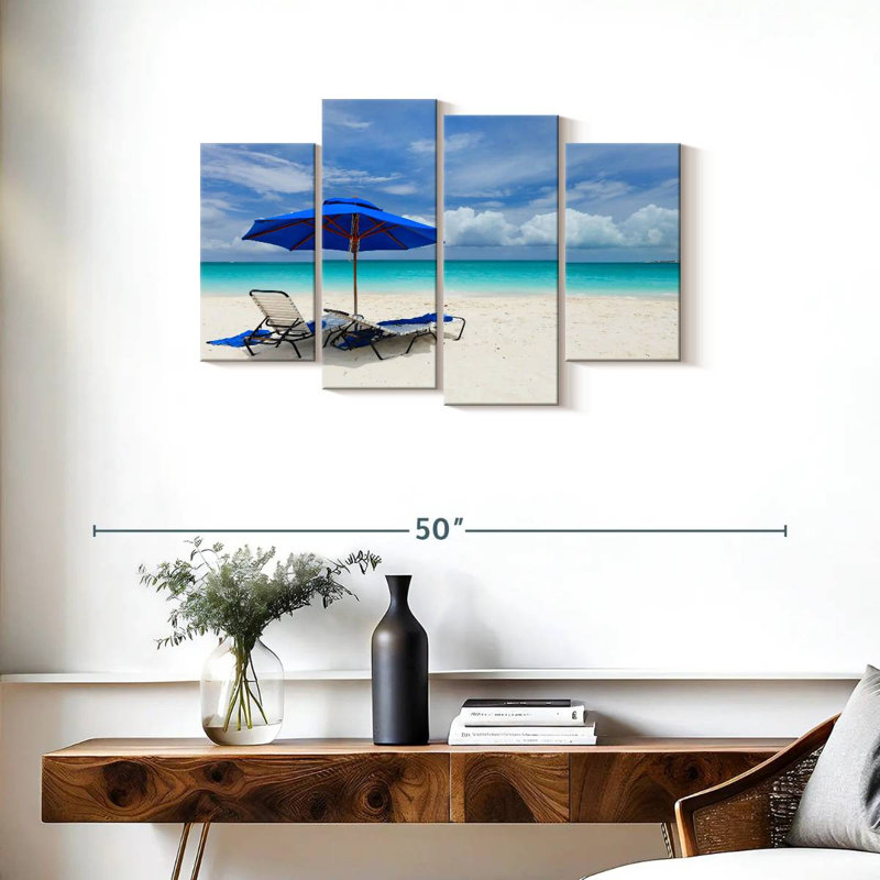 Relaxing Beach Scene, 22" H x 36" W