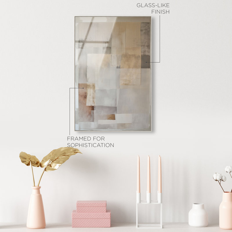 Dustveil (II) High-Gloss Frameless Acrylic Glass Wall Art Abstract Print by Oliver Gal, Ready to Hang, 10 x 15, 25"H x 17"W