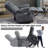 Blue Gray Chenille Power Lift Recliner - 23" Seat, 8-Point Massage, Lumbar Heating, High Back-1906312218
