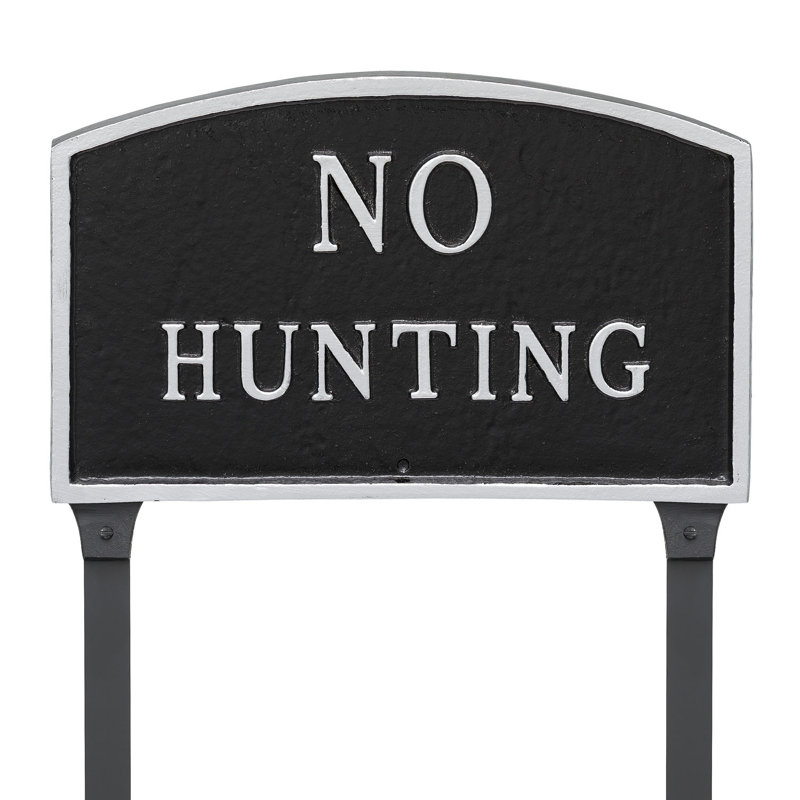 Weather Resistant Metal Garden Sign, Black/Silver, 10" H x 15" W x 0.25" D