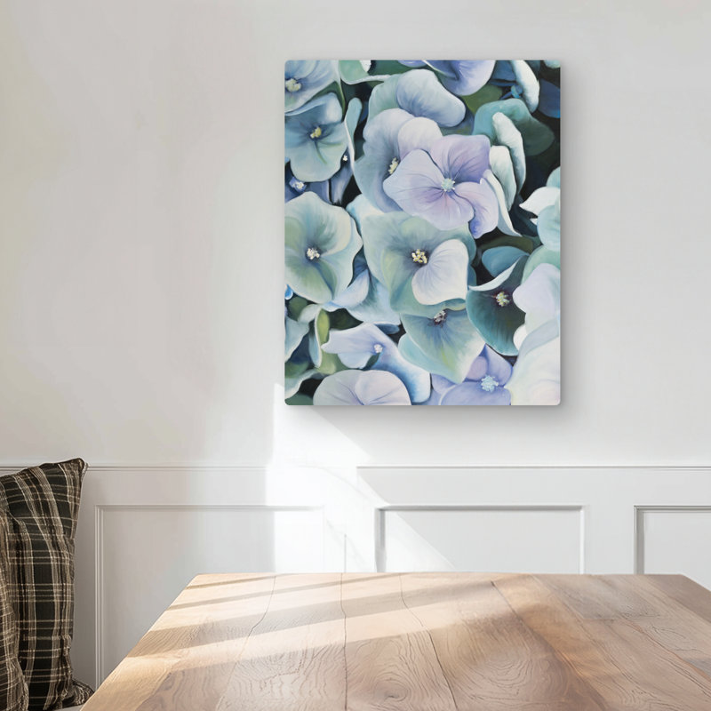 Hydrangea Plant - Rustic Flowers Metal Print for Home Decor