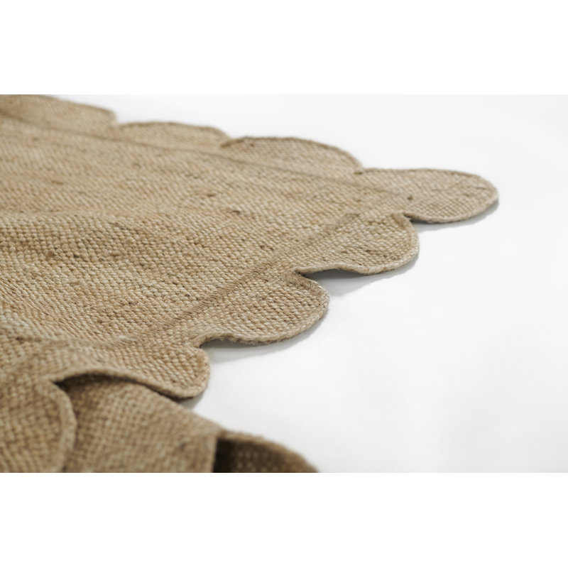 Tapis en jute tissé à la main Ayda Dakeria, Rectangle de 5 pi x 8 pi