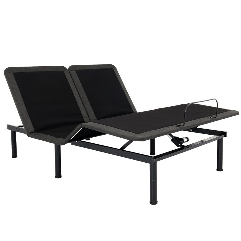 Black Adjustable Bed Frame - 79" Deep X 59" Wide 12" High, Base With Memory Positions Quiet Motor