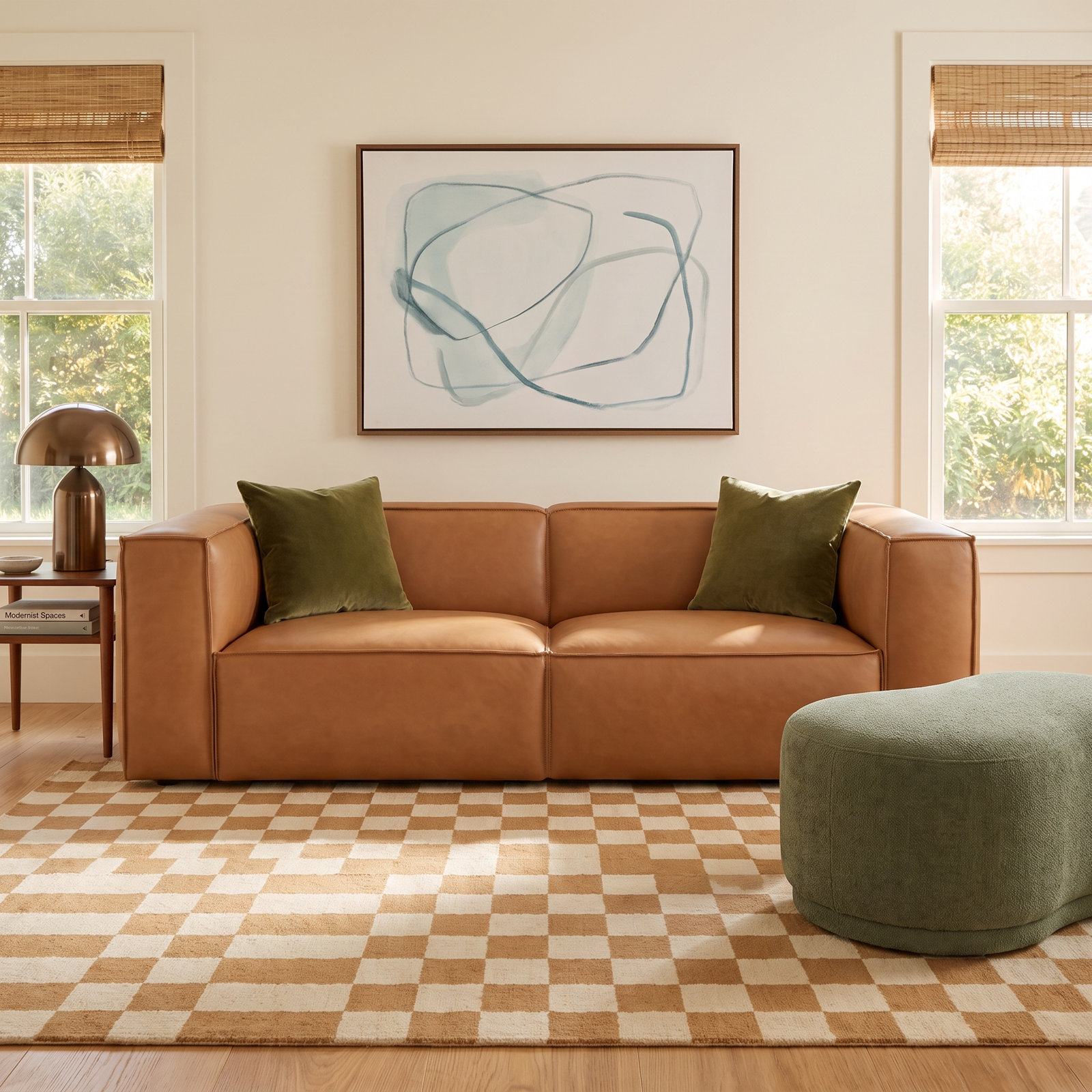 Jaye 82" Genuine Leather Modular Sofa
