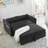 3-In-1 Velvet Sleeper Sofa Bed-97699042