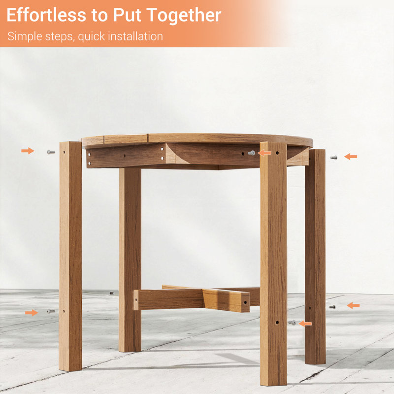 Outdoor Side Table, HDPE Small Outdoor Adirondack Side Tables, Weather Resistant & Easy Maintenance Patio End Table for Patio, Porch, Deck, Pool