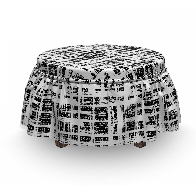 Housse pour repose-pieds abstrait shibori