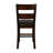 Cherry Finish Counter Height Chairs, Of 2, Wood Frame, Dark Brown Faux Leather Seat, Fresh 2 Finish, With Upholstered Dining