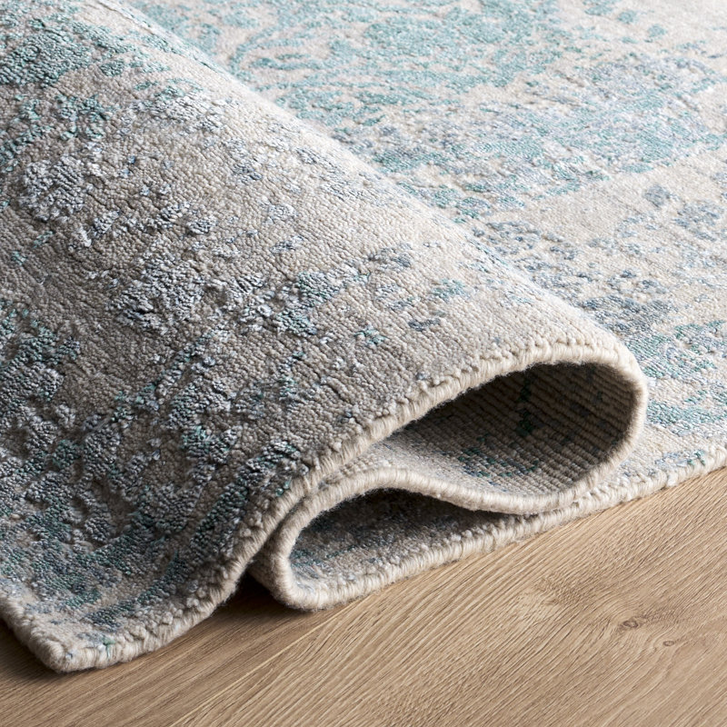 Tapis d'intérieur en viscose tissé à la main Bedford, Rectangle 10 pi x 14 pi