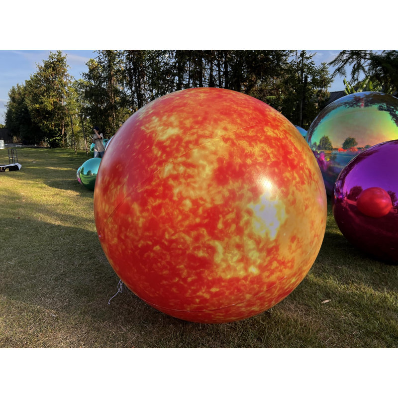 Boule gonflable de 40 po avec DEL, décoration pour installation solaire, musée et scène 1 PC (pompe incluse), 40"