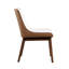 Ensemble de 2 chaises de salle à manger rembourrées avec sièges rembourrés en noyer et beige