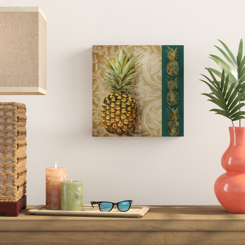 « ananas welcome i », impression sur toile tendue, H 24 po x l 24 po x P 2 po