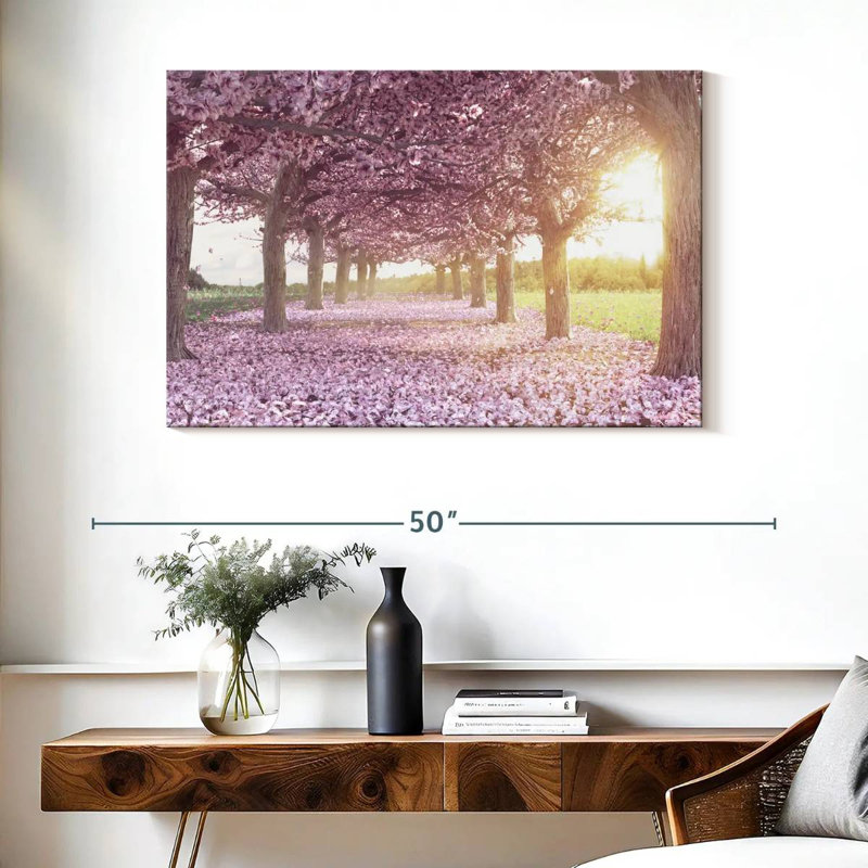 Harnek Cherry Blossom Morning, H 26 po x l 39 po