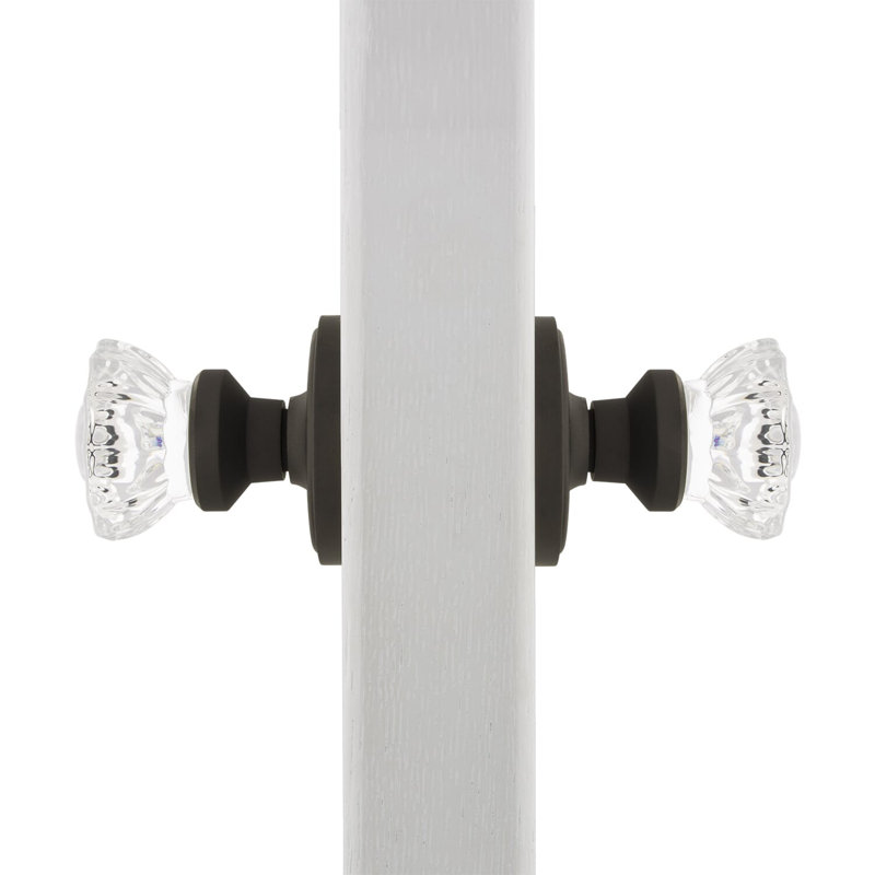 Classic Rosette with Crystal Door Knob, Oil-Rubbed Bronze