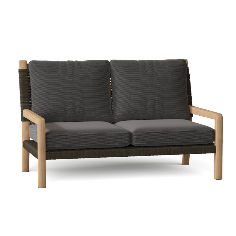 Hudson Outdoor 2 - Seat Loveseat, Hudson Charcoal Lace, Perigold Play Navy