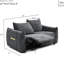 5 fauteuils inclinables gris foncé en lin, porto et porte-gobelet