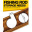 Peut contenir jusqu'à 12 cannes à pêche et porte-cannes à pêche au mur ou au plafond pour organisateur de rangement de garage, brun