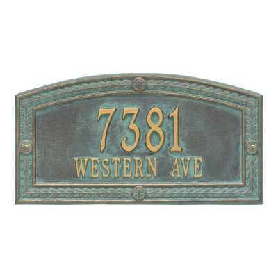 Hamilton Personalized Standard 2-Line Wall Address Plaque