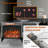 24 Inch Three Sided Glass Electric Fireplace With Feet