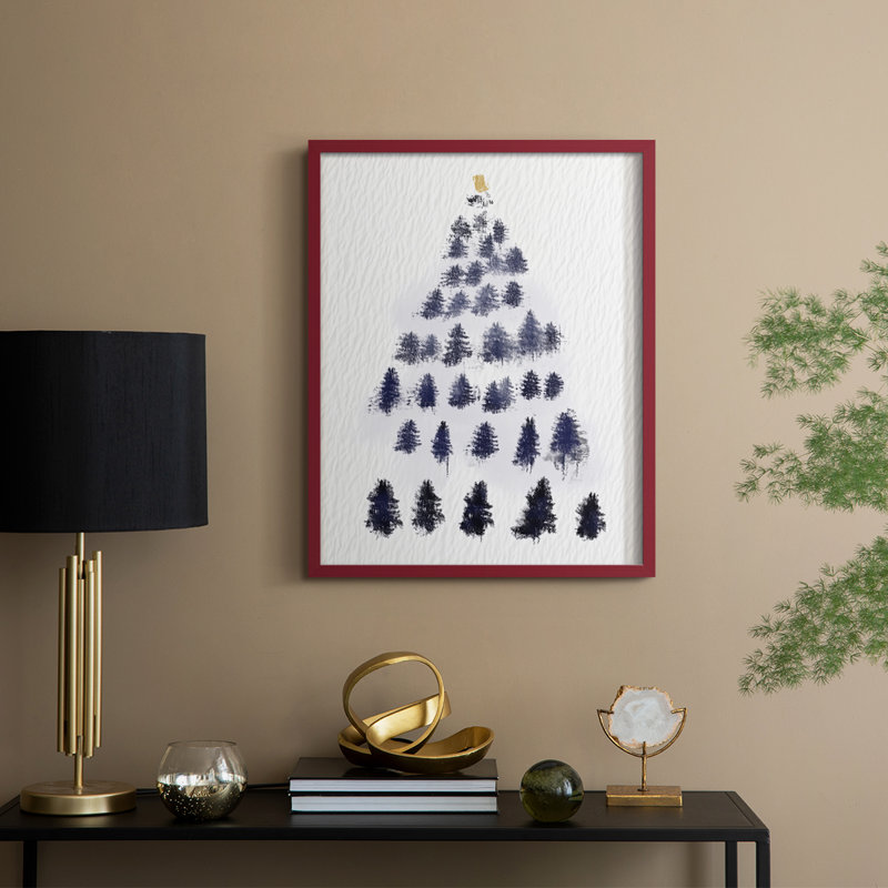 Reproduction encadrée - bois massif, H 30 po x l 24 po, Rouge