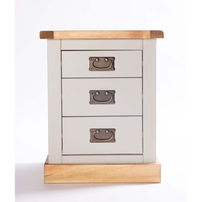 Calliope 45cm W Solid + Manufactured Wood Bedside Table, Brown