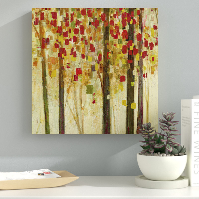 " Autumn Shimmer ", 24" H x 24" W x 1.5" D, Wrapped Canvas