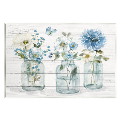 " Blue Country Jar Bouquets " by Livi Finn