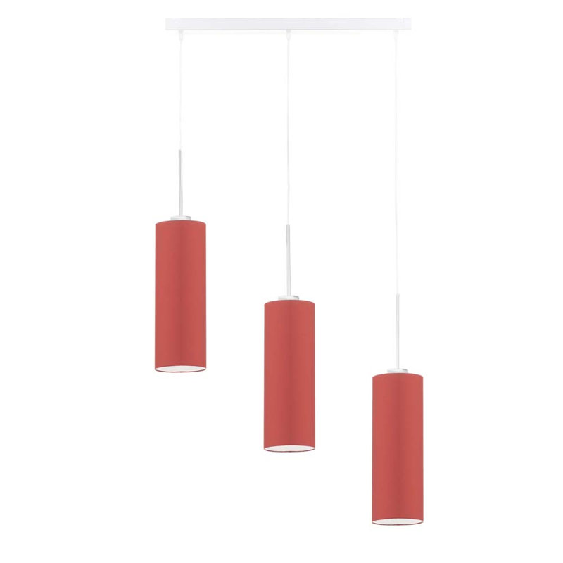 Borneo 3 - Light Kitchen Island Pendant, White, Red