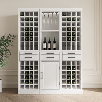 Rhodora Modular 24 Wine Bar Cabinet Buffet Cabinet for Living Room Dining Room