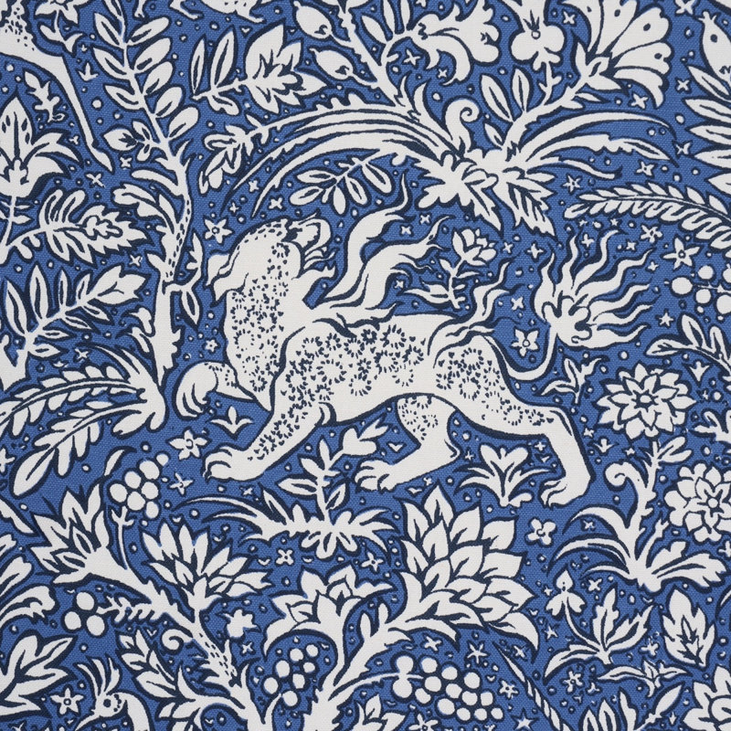 Khan's Park Fabric, Dark Blue