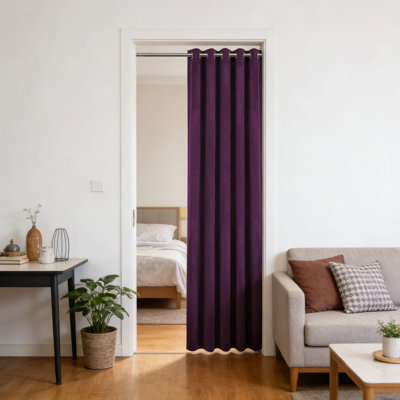 Rideau de porte en velours MEISIMENGSHA, panneau unique, disponible en plusieurs couleurs et tailles
