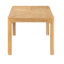 Table de salle à manger rectangulaire Tessaro en bois massif avec dessus de style parquet et pieds ajustables-134707141