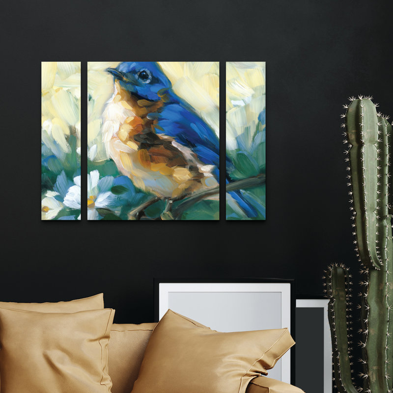 Ensemble de 3 panneaux muraux sur toile - "Summer Dreams" par Andrea Lavery pour décoration de salon, de chambre à coucher ou de bureau 