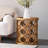 Retro Burlywood Solid Wood Round Coffee Table-1778400437