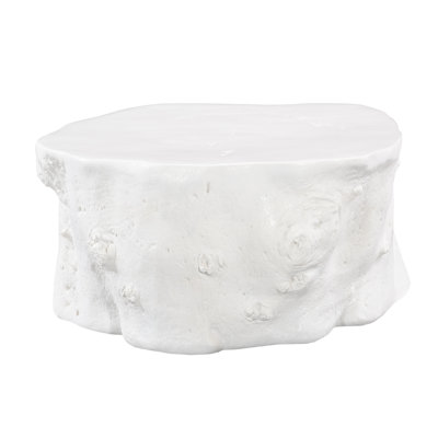 Log Cocktail Table, Gel Coat White