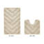 Ensemble de tapis pour salle de bain à chevrons touffetés 100% coton Annaclara Premium GSM 1990 avec endos antidérapant en latex, certifié OEKO-TEX®, super absorbant et lavable à la machine, sable-122444779-97657150