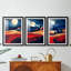 Paysages série Cxxvi - impression encadrée sur mesure de qualité supérieure mat - 3 pièces