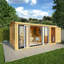 17ft x 10ft Home Office Studio With Side Shed UPVC Windows & Doors (44mm)-105863319