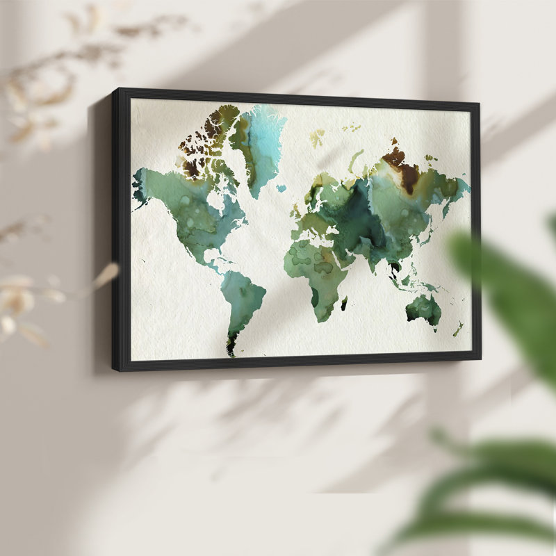 Inky World -Framed Print - Restickable, Black, 22" H x 28" W