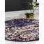 Tapis bleu marine à motif abstrait Dimonetta-86632833