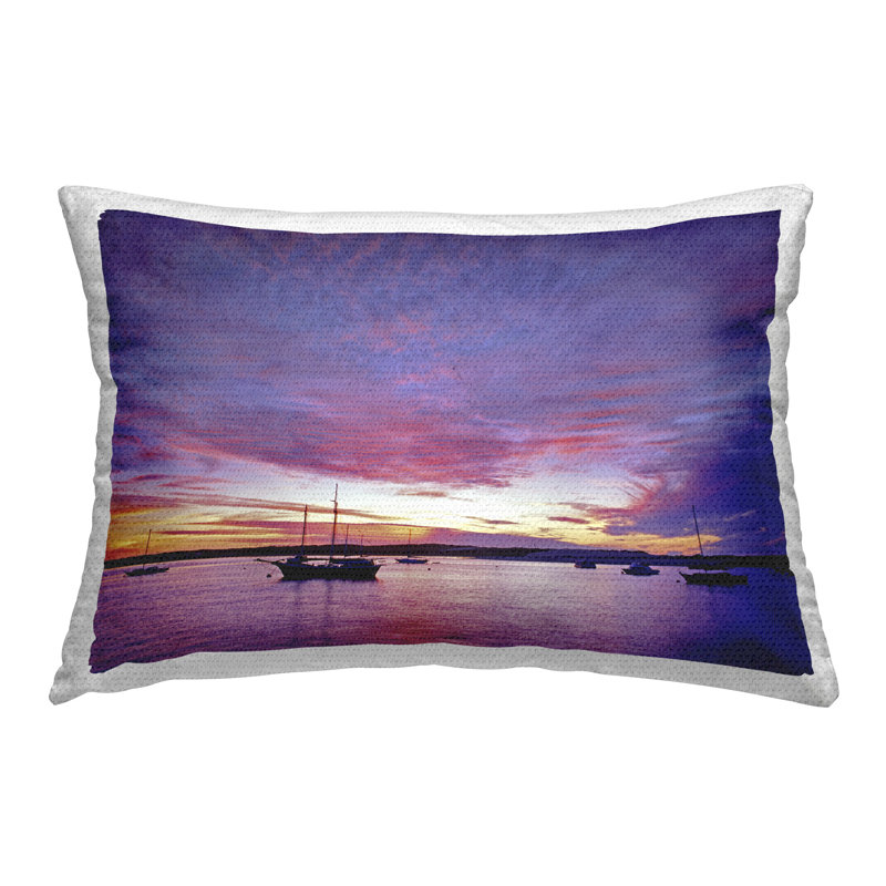 Coussin décoratif d'extérieur Distant Boats at Sunset